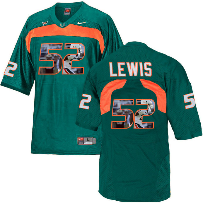 Ray Lewis #52 Miami Hurricanes Green College Football Jersey Ray Lewis #52 Miami Hurricanes Green College Football Jersey