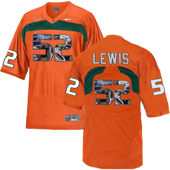 Ray Lewis #52 Miami Hurricanes Orange College Football Jersey Ray Lewis #52 Miami Hurricanes Orange College Football Jersey
