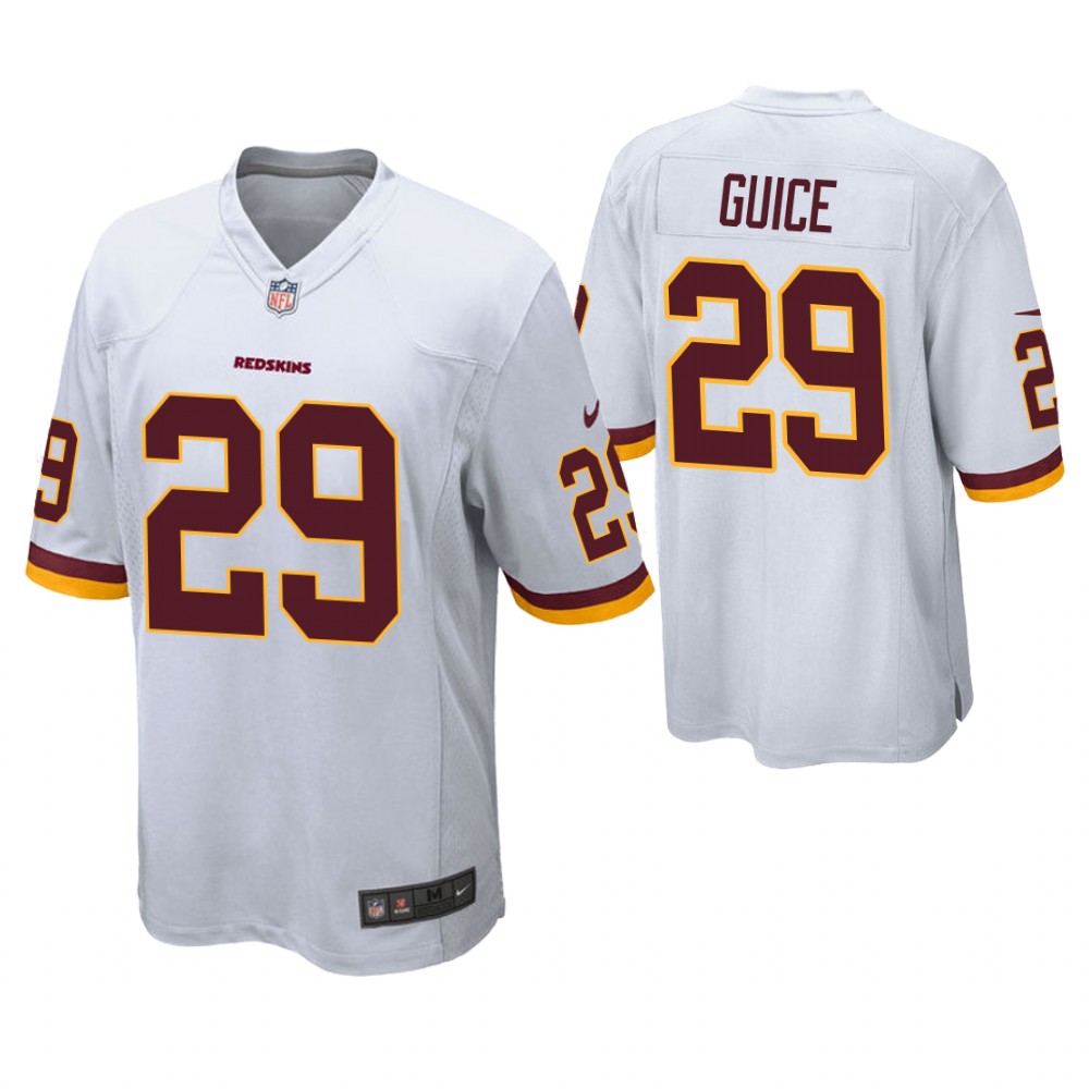Washington Redskins #29 Derrius Guice White Game Jersey