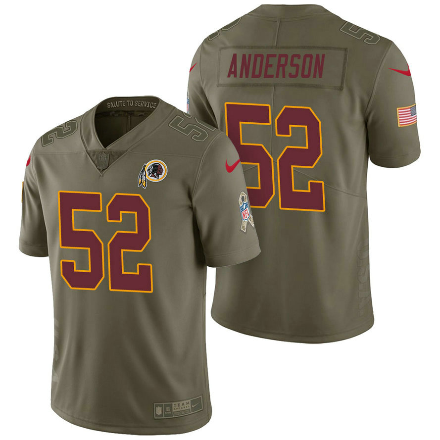 Washington Redskins #52 Ryan Anderson Olive 2017 Salute to Service Limited Jersey Washington Redskins #52 Ryan Anderson Olive 2017 Salute to Service Limited Jersey