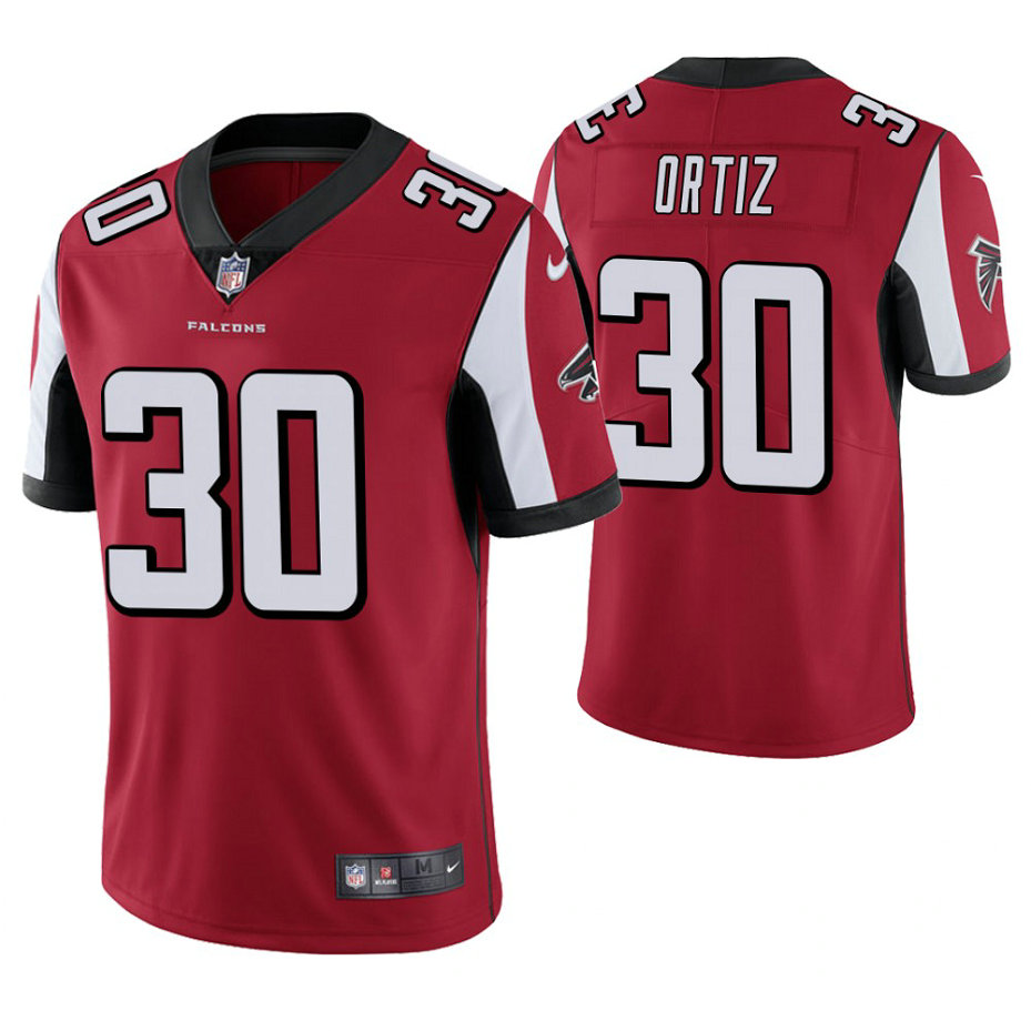 Atlanta Falcons #30 Ricky Ortiz Red Vapor Untouchable Limited Player Jersey