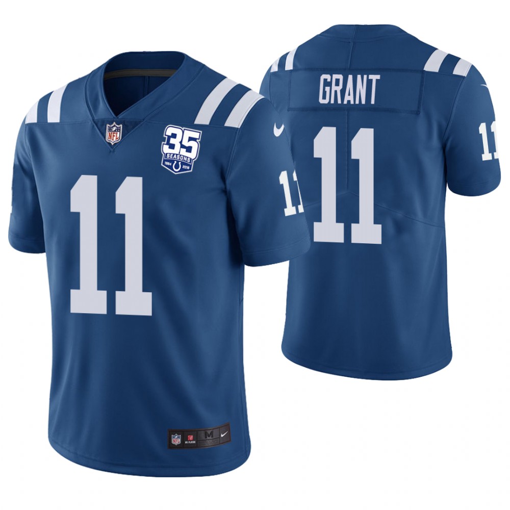 Indianapolis Colts #11 Ryan Grant Royal 35th Anniversary Vapor Untouchable Limited Player Jersey