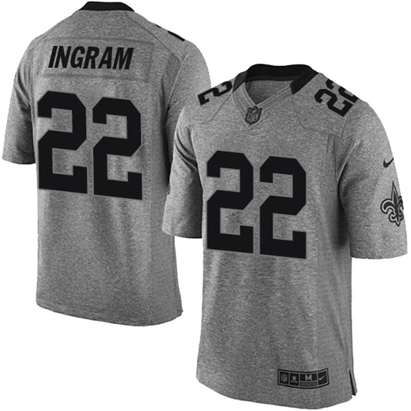 New Orleans Saints #22 Mark Ingram Gray Gridiron Limited Jersey New Orleans Saints #22 Mark Ingram Gray Gridiron Limited Jersey