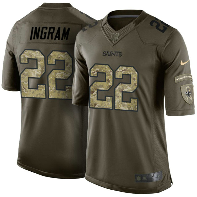 New Orleans Saints #22 Mark Ingram Green Salute To Service Jersey New Orleans Saints #22 Mark Ingram Green Salute To Service Jersey