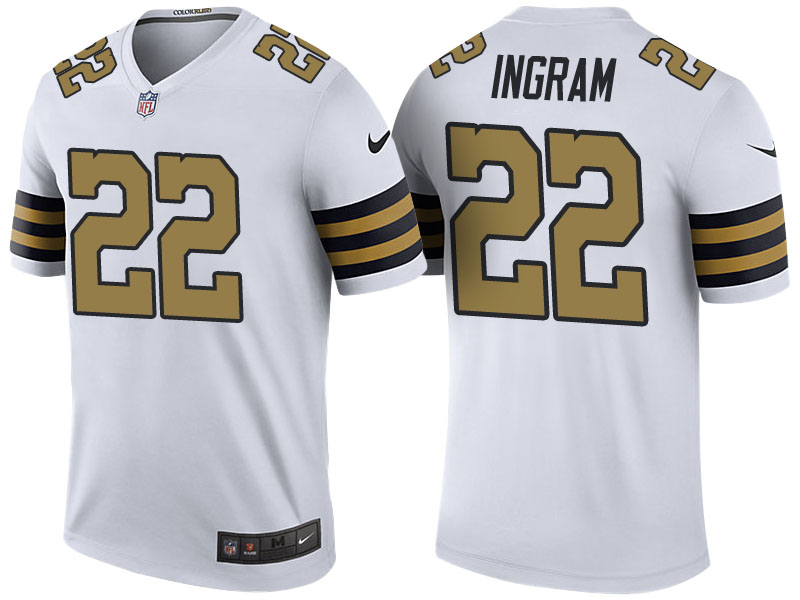 New Orleans Saints #22 Mark Ingram White Color Rush Legend Jersey New Orleans Saints #22 Mark Ingram White Color Rush Legend Jersey