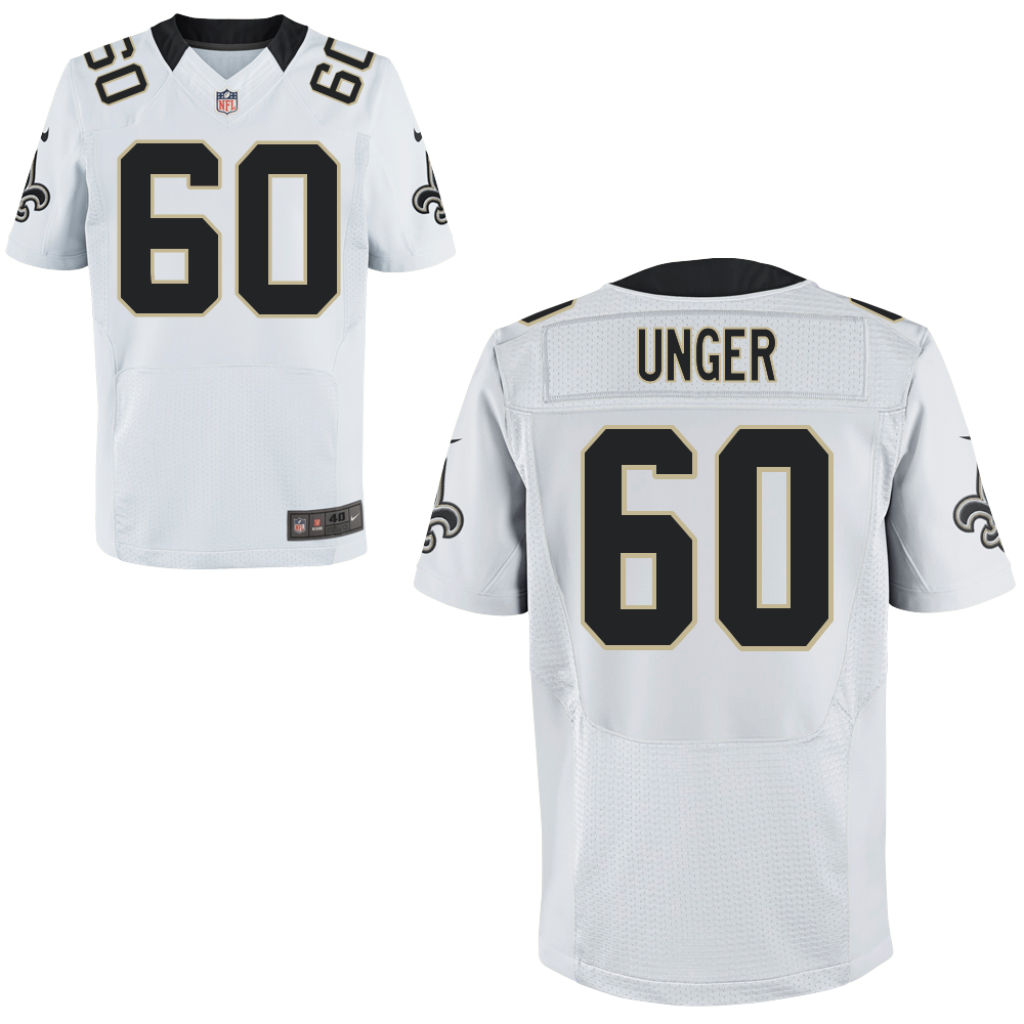 New Orleans Saints #60 Max Unger White Elite Jersey New Orleans Saints #60 Max Unger White Elite Jersey