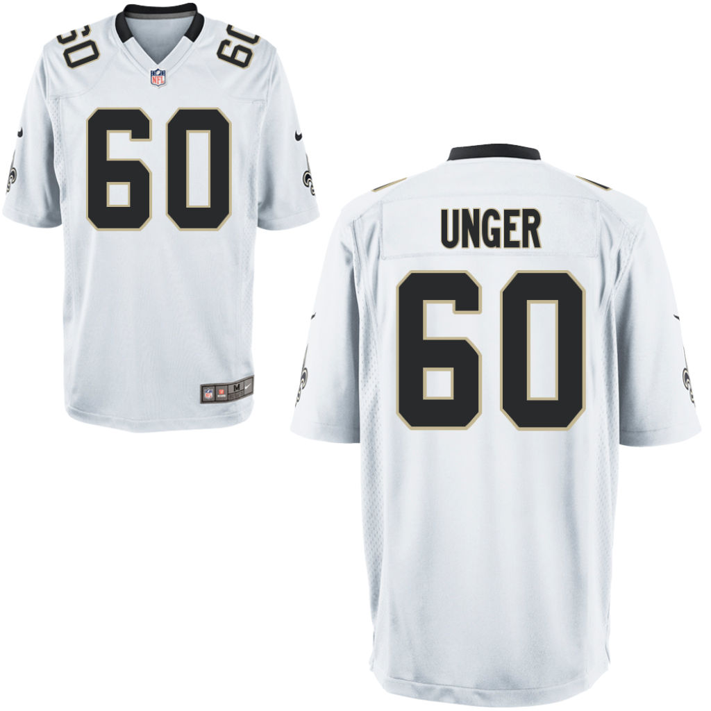 New Orleans Saints #60 Max Unger White Game Jersey New Orleans Saints #60 Max Unger White Game Jersey