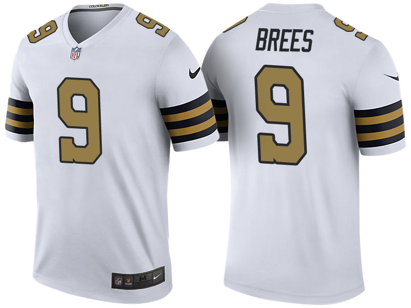 New Orleans Saints #9 Drew Brees White Color Rush Legend Jersey New Orleans Saints #9 Drew Brees White Color Rush Legend Jersey