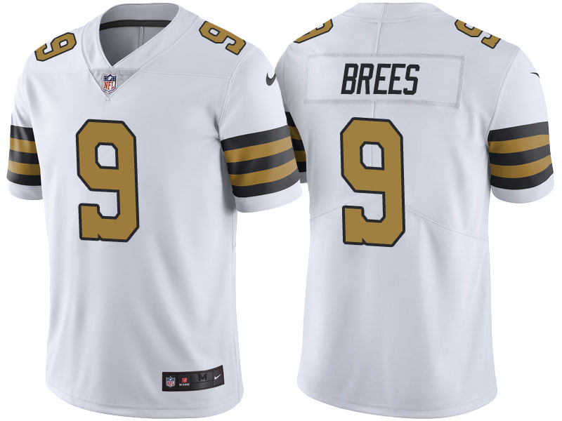 New Orleans Saints #9 Drew Brees White Color Rush Limited Jersey - Light Up Thursday Night New Orleans Saints #9 Drew Brees White Color Rush Limited Jersey - Light Up Thursday Night