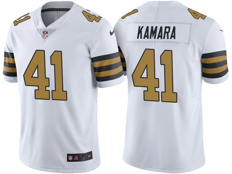 New Orleans Saints #41 Alvin Kamara White Vapor Untouchable Color Rush Limited Jersey