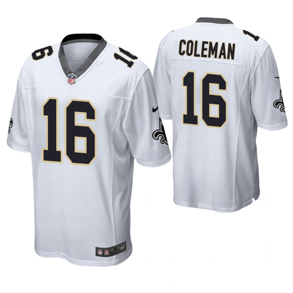 New Orleans Saints #16 Brandon Coleman White Game Jersey New Orleans Saints #16 Brandon Coleman White Game Jersey
