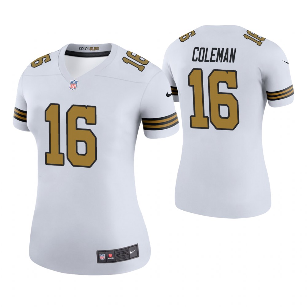Women New Orleans Saints #16 Brandon Coleman White Color Rush Legend Jersey Women New Orleans Saints #16 Brandon Coleman White Color Rush Legend Jersey