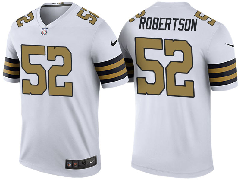 New Orleans Saints #52 Craig Robertson White Color Rush Legend Jersey New Orleans Saints #52 Craig Robertson White Color Rush Legend Jersey
