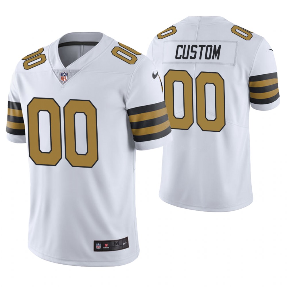 New Orleans Saints White Color Rush Legend Customized Jersey New Orleans Saints White Color Rush Legend Customized Jersey