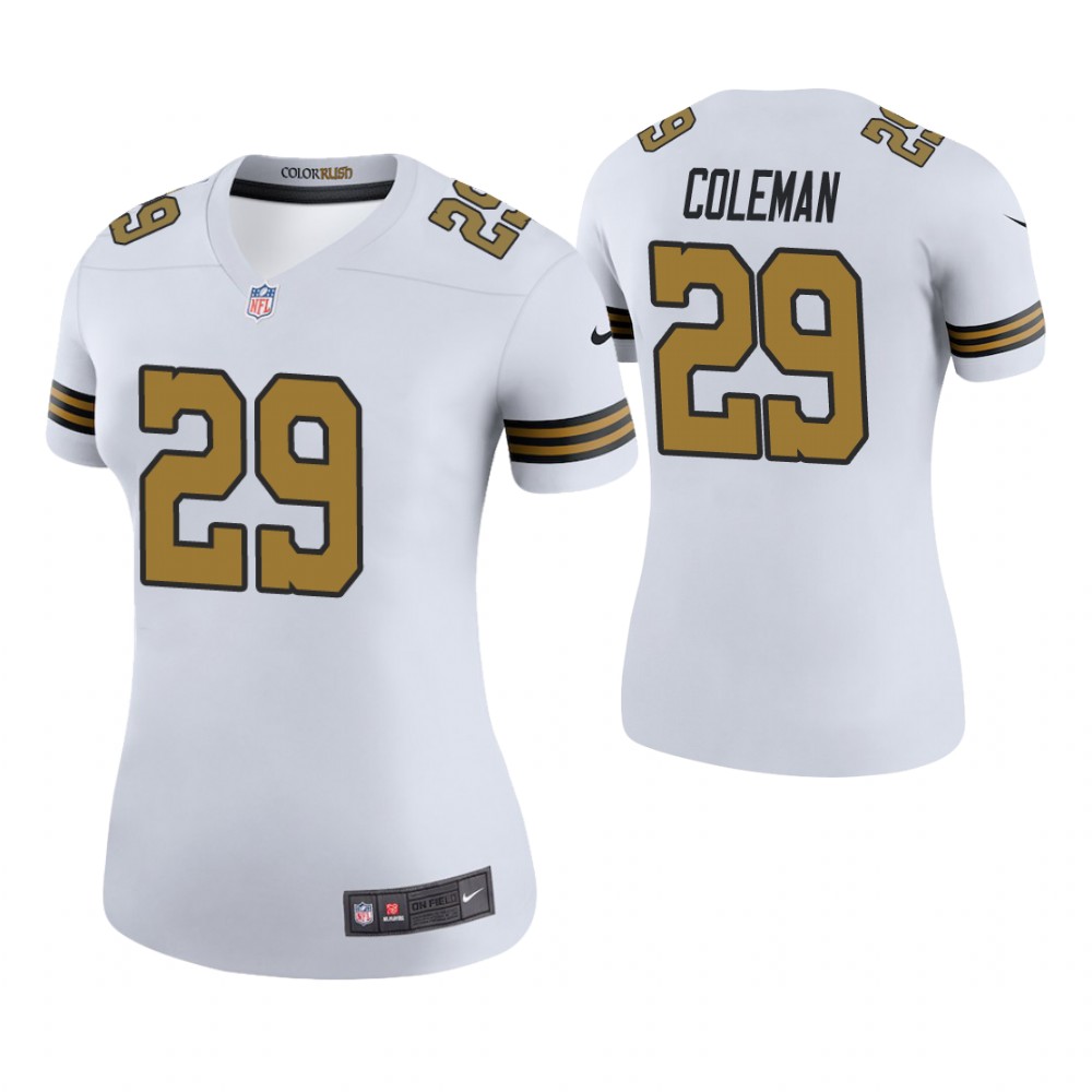 Women New Orleans Saints #29 Kurt Coleman White Color Rush Legend Jersey Women New Orleans Saints #29 Kurt Coleman White Color Rush Legend Jersey
