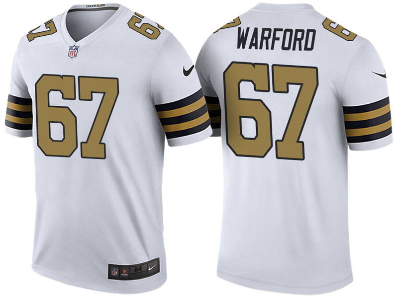 New Orleans Saints #67 Larry Warford White Color Rush Legend Jersey New Orleans Saints #67 Larry Warford White Color Rush Legend Jersey