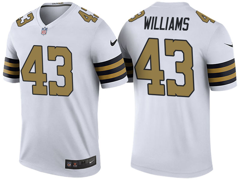 New Orleans Saints #43 Marcus Williams White Color Rush Legend Jersey New Orleans Saints #43 Marcus Williams White Color Rush Legend Jersey