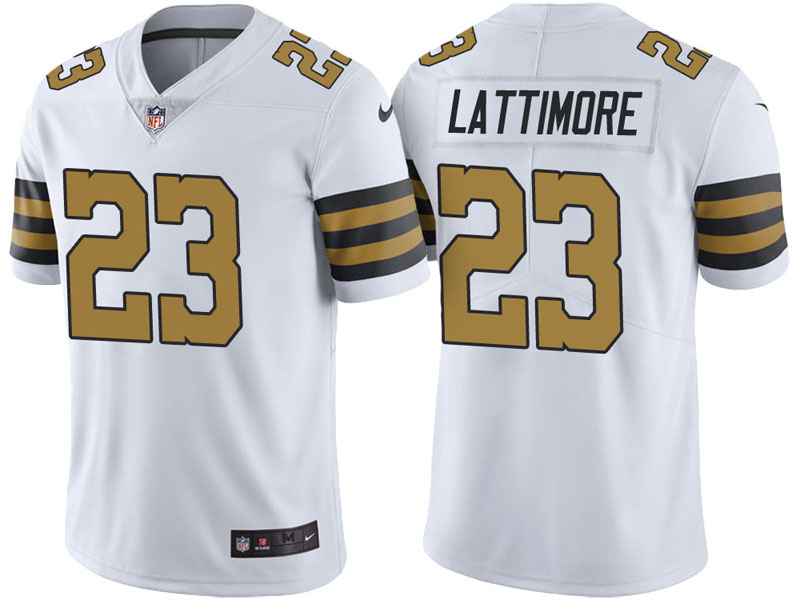 New Orleans Saints #23 Marshon Lattimore White Vapor Untouchable Color Rush Limited Jersey