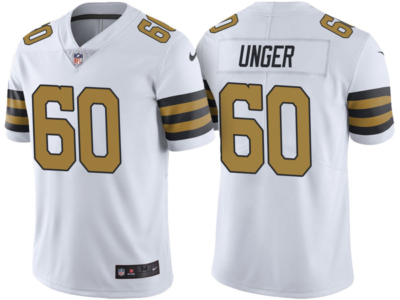 New Orleans Saints #60 Max Unger White Vapor Untouchable Color Rush Limited Jersey New Orleans Saints #60 Max Unger White Vapor Untouchable Color Rush Limited Jersey
