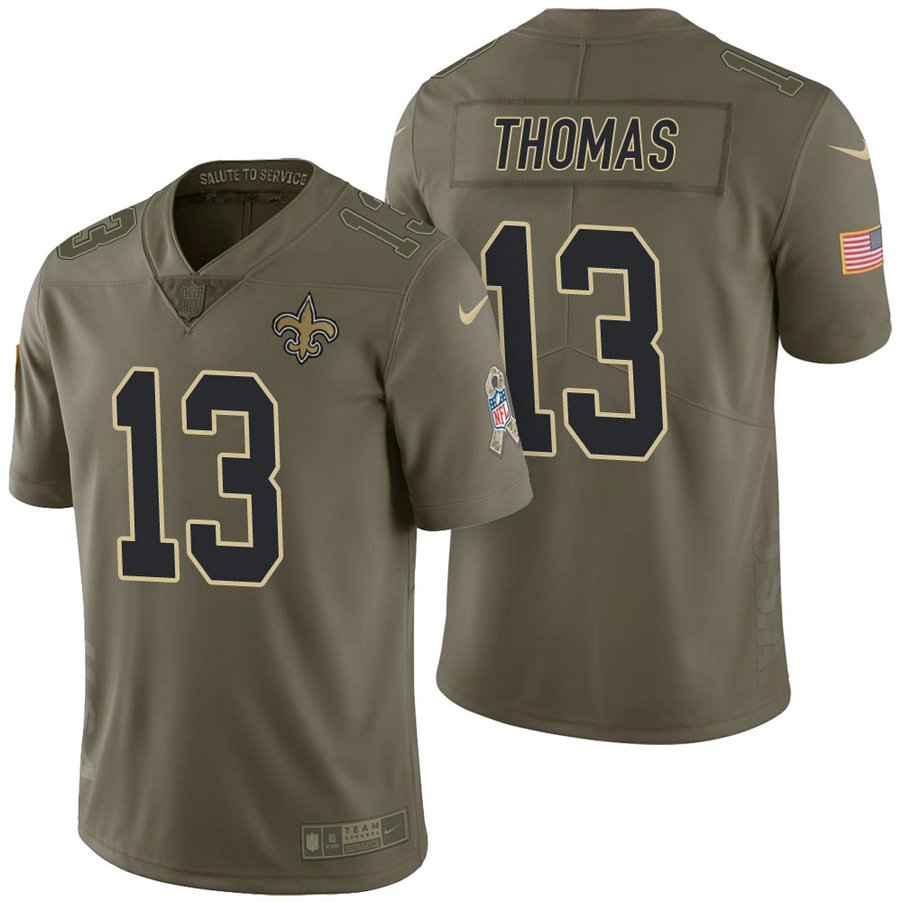 New Orleans Saints #13 Michael Thomas Olive 2017 Salute to Service Limited Jersey New Orleans Saints #13 Michael Thomas Olive 2017 Salute to Service Limited Jersey