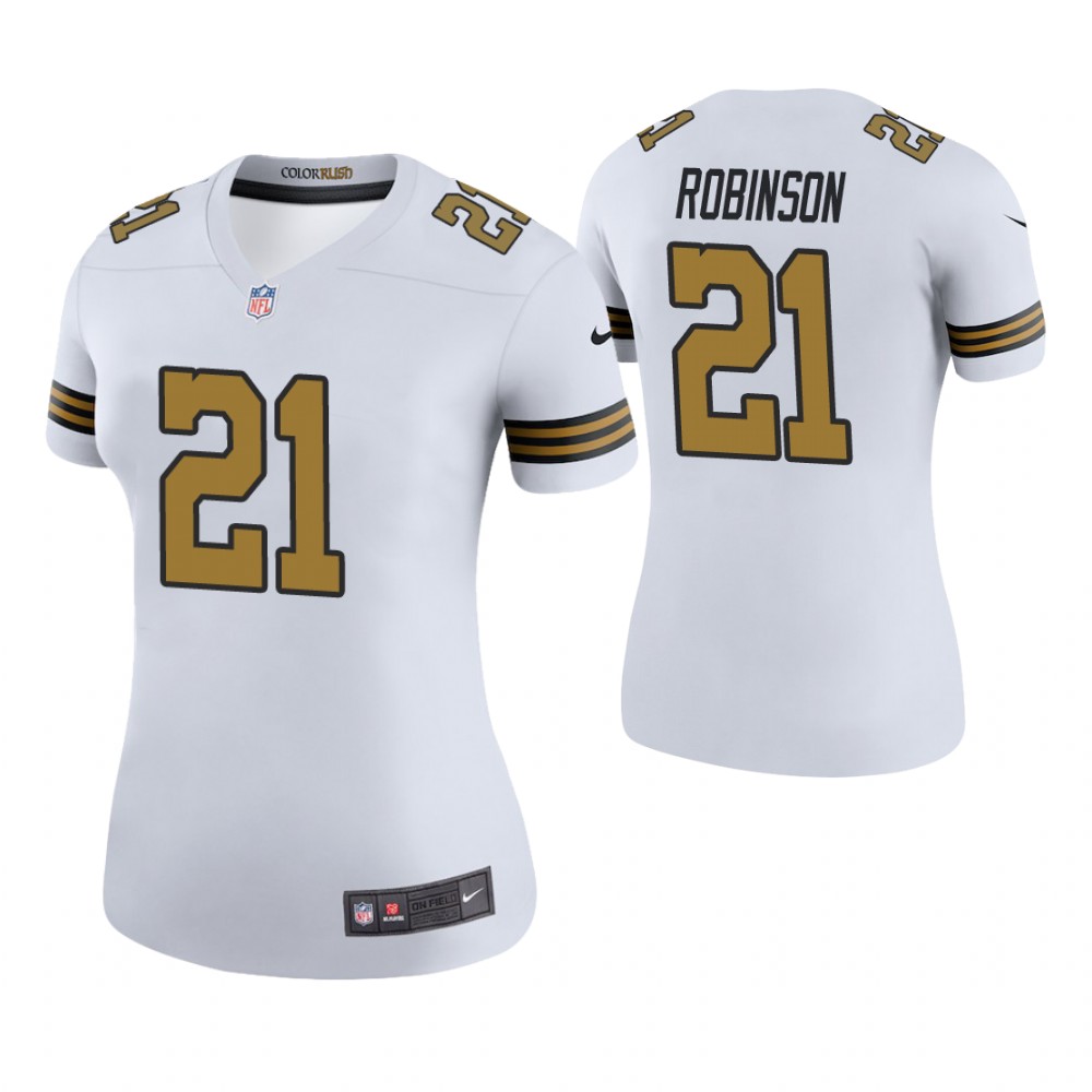 Women New Orleans Saints #21 Patrick Robinson White Color Rush Legend Jersey Women New Orleans Saints #21 Patrick Robinson White Color Rush Legend Jersey