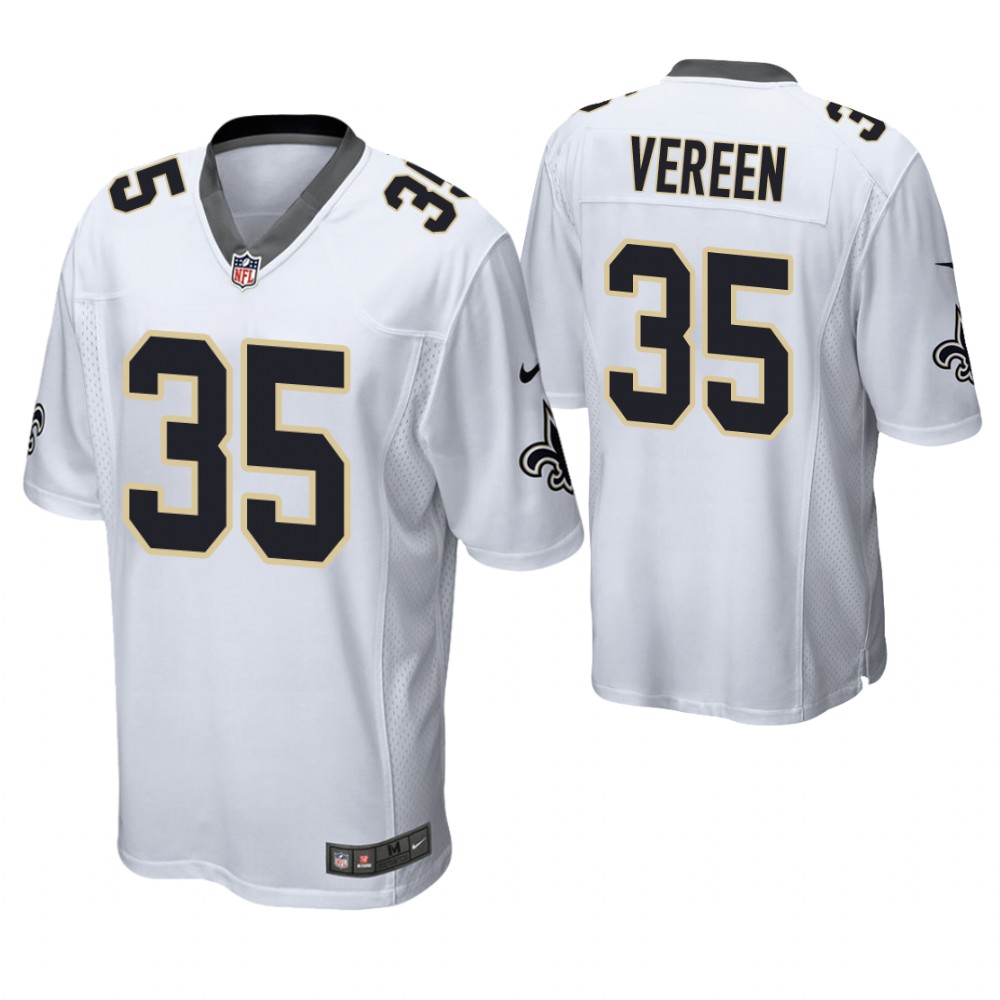New Orleans Saints #35 Shane Vereen White Game Jersey New Orleans Saints #35 Shane Vereen White Game Jersey
