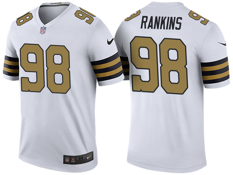 New Orleans Saints #98 Sheldon Rankins White Color Rush Legend Jersey New Orleans Saints #98 Sheldon Rankins White Color Rush Legend Jersey