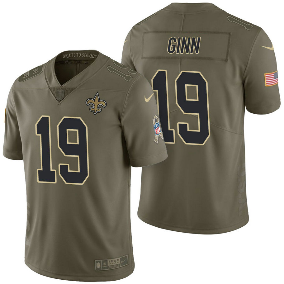 New Orleans Saints #19 Ted Ginn Jr Olive 2017 Salute to Service Limited Jersey New Orleans Saints #19 Ted Ginn Jr Olive 2017 Salute to Service Limited Jersey