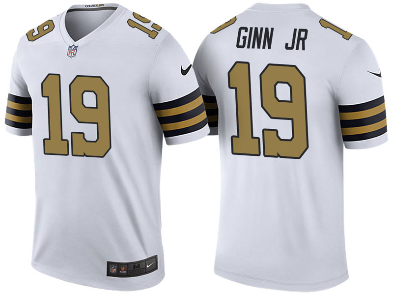 New Orleans Saints #19 Ted Ginn Jr White Color Rush Legend Jersey New Orleans Saints #19 Ted Ginn Jr White Color Rush Legend Jersey