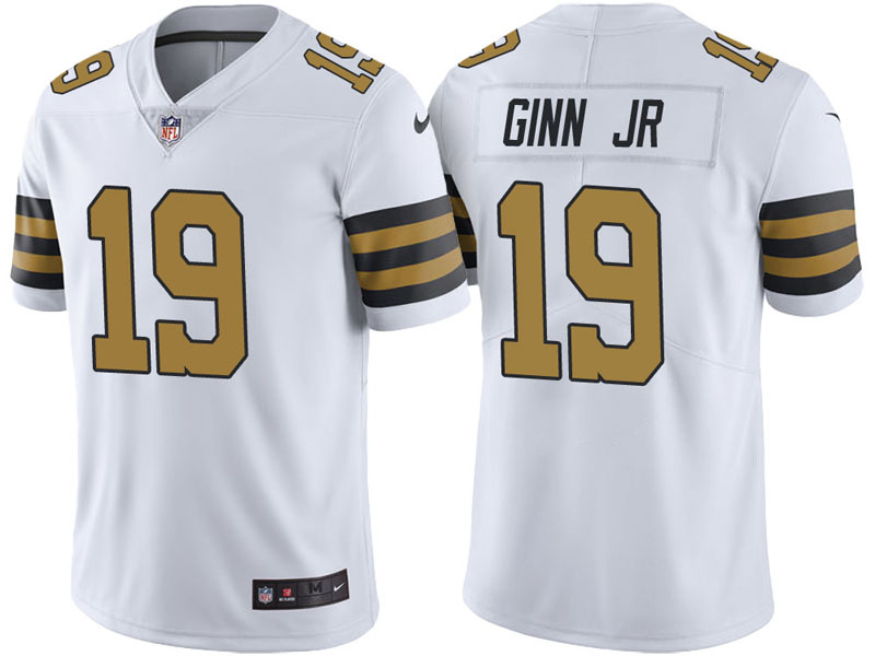 New Orleans Saints #19 Ted Ginn Jr White Vapor Untouchable Color Rush Limited Jersey New Orleans Saints #19 Ted Ginn Jr White Vapor Untouchable Color Rush Limited Jersey