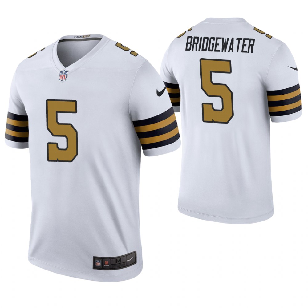 New Orleans Saints #5 Teddy Bridgewater White Color Rush Legend Jersey New Orleans Saints #5 Teddy Bridgewater White Color Rush Legend Jersey