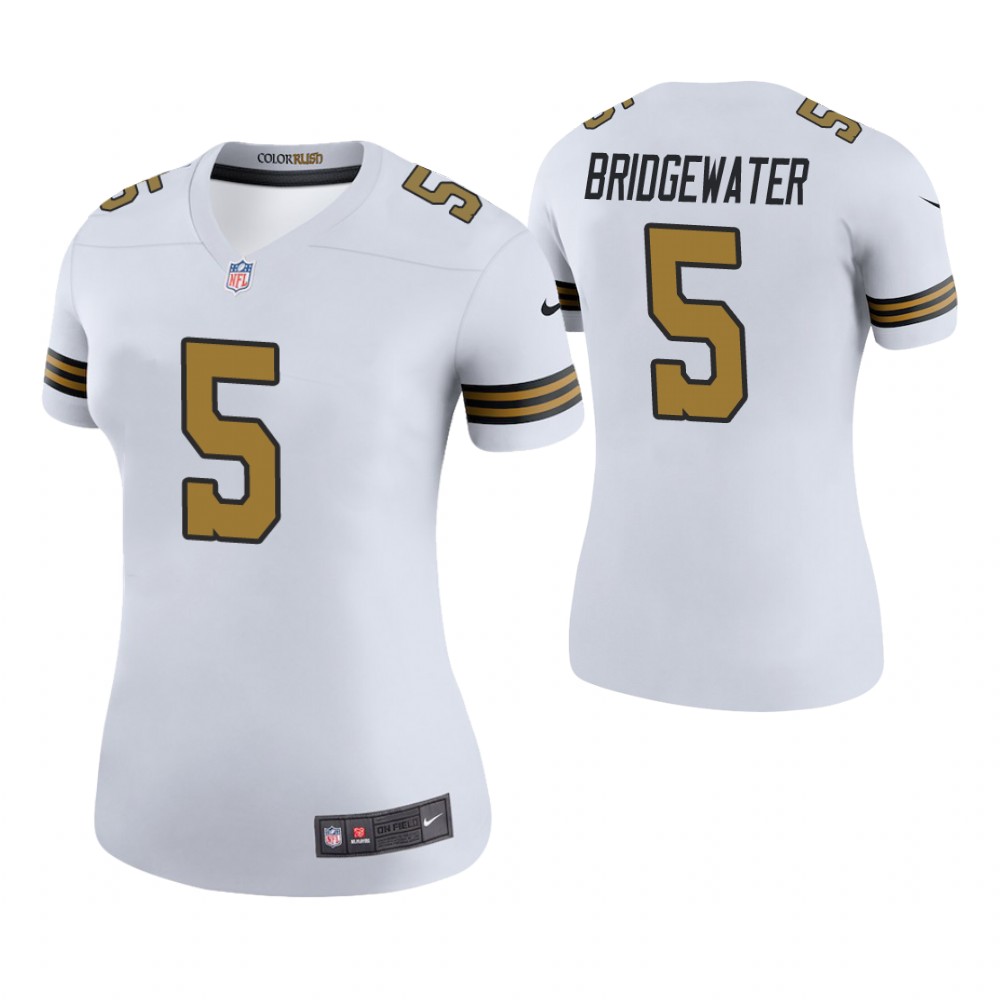 Women New Orleans Saints #5 Teddy Bridgewater White Color Rush Legend Jersey Women New Orleans Saints #5 Teddy Bridgewater White Color Rush Legend Jersey