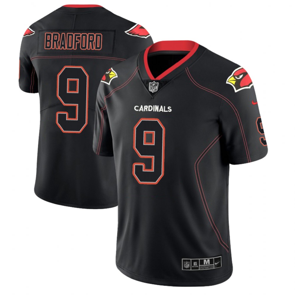 Arizona Cardinals #9 Sam Bradford 2018 Lights Out Color Rush Limited Black Jersey Arizona Cardinals #9 Sam Bradford 2018 Lights Out Color Rush Limited Black Jersey