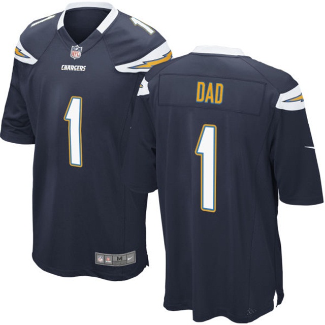 San Diego Chargers Navy #1 Dad Jersey - Father's Day