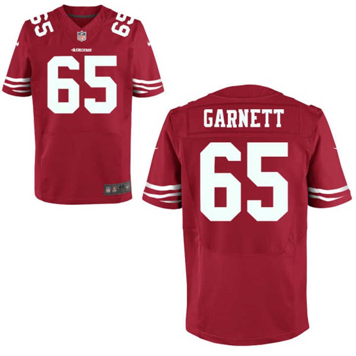 San Francisco 49ers #65 Joshua Garnett Red Elite Jersey San Francisco 49ers #65 Joshua Garnett Red Elite Jersey