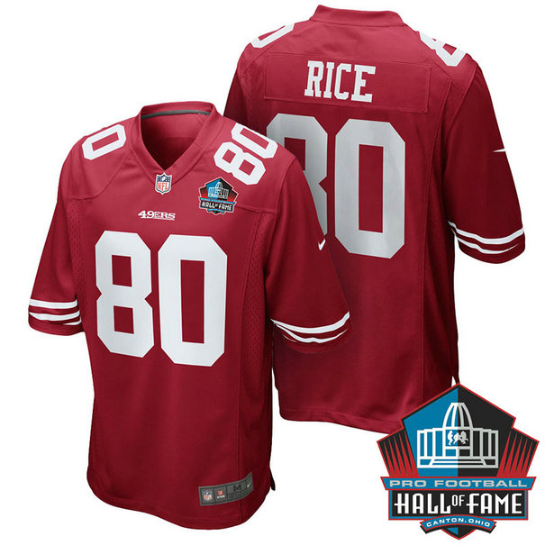 San Francisco 49ers #80 Jerry Rice Scarlet Retired Player Game Jersey San Francisco 49ers #80 Jerry Rice Scarlet Retired Player Game Jersey