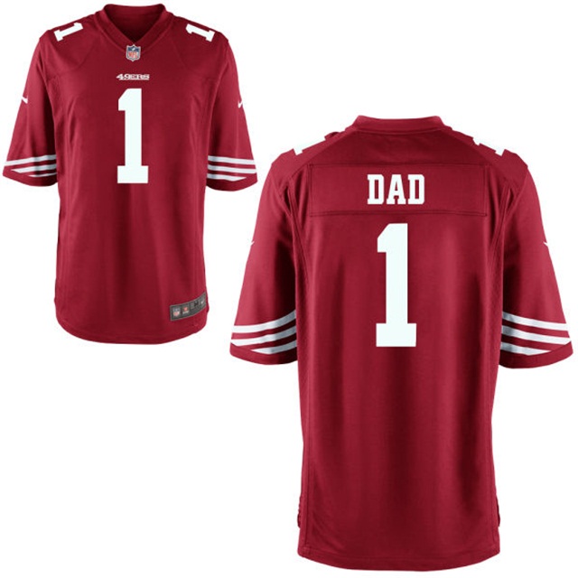 San Francisco 49ers Scarlet #1 Dad Jersey - Father's Day