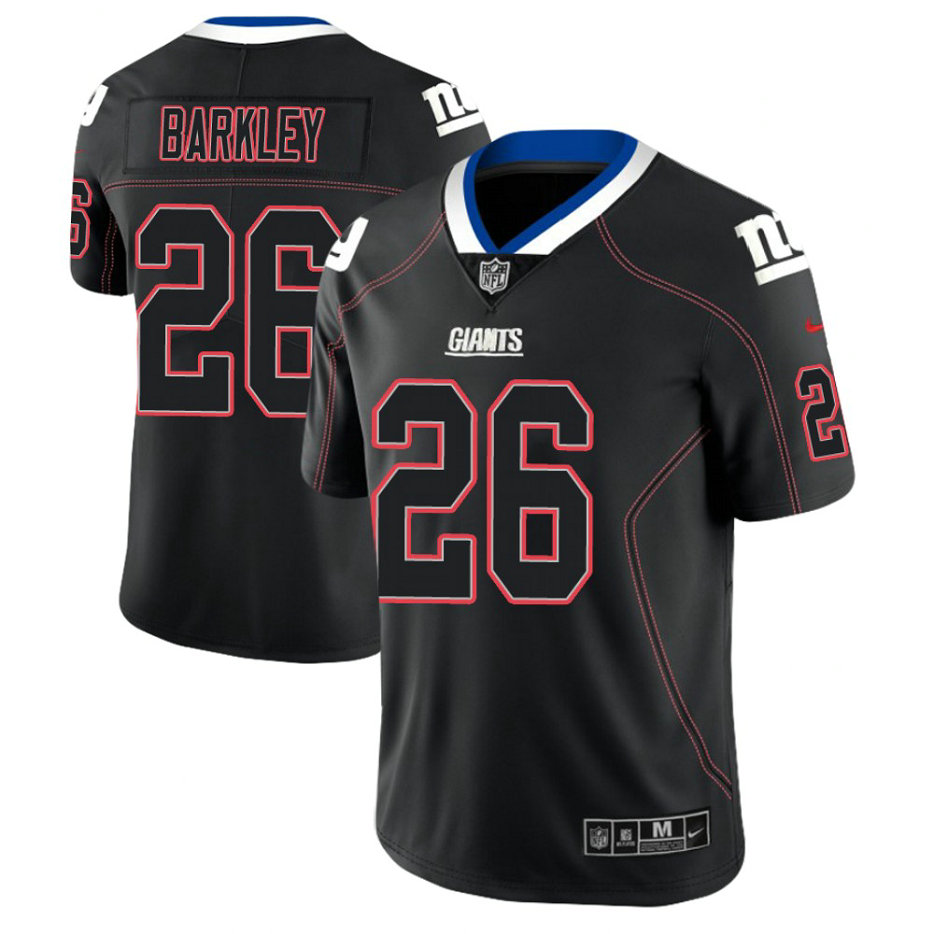 New York Giants #26 Saquon Barkley 2018 Lights Out Color Rush Limited Black Jersey New York Giants #26 Saquon Barkley 2018 Lights Out Color Rush Limited Black Jersey