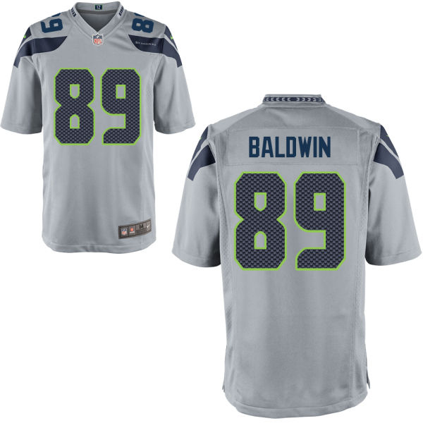 Seattle Seahawks #89 Doug Baldwin Gray Alternate Game Jersey Seattle Seahawks #89 Doug Baldwin Gray Alternate Game Jersey