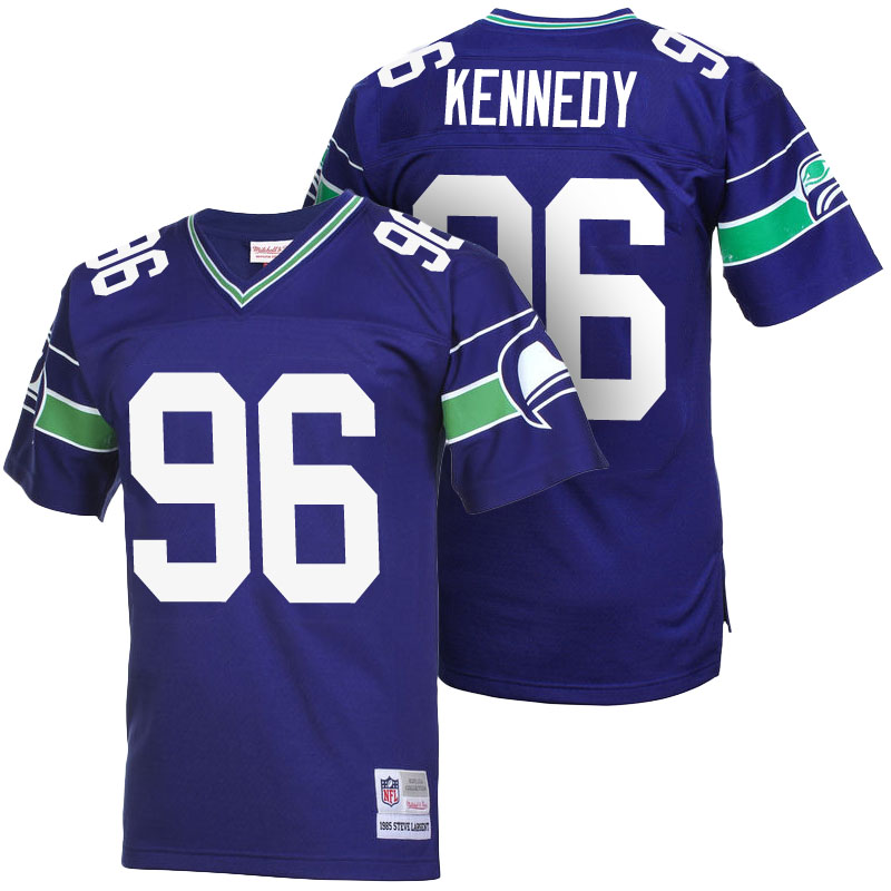 Seattle Seahawks #96 Cortez Kennedy Royal Blue Retired Player Throwback Jersey