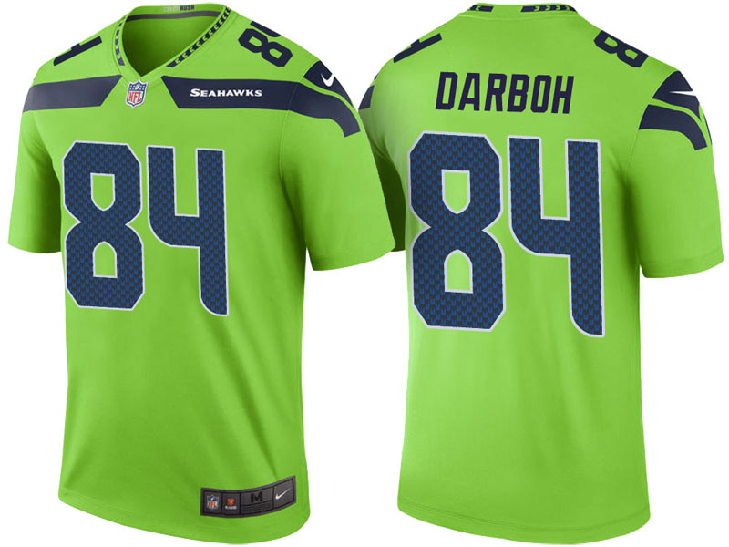 Seattle Seahawks #84 Amara Darboh Neon Green Color Rush Legend Jersey Seattle Seahawks #84 Amara Darboh Neon Green Color Rush Legend Jersey