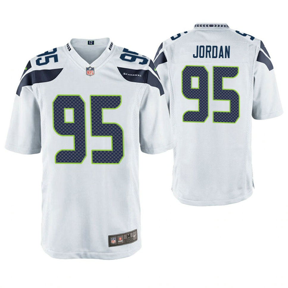 Seattle Seahawks #95 Dion Jordan White Game Jersey