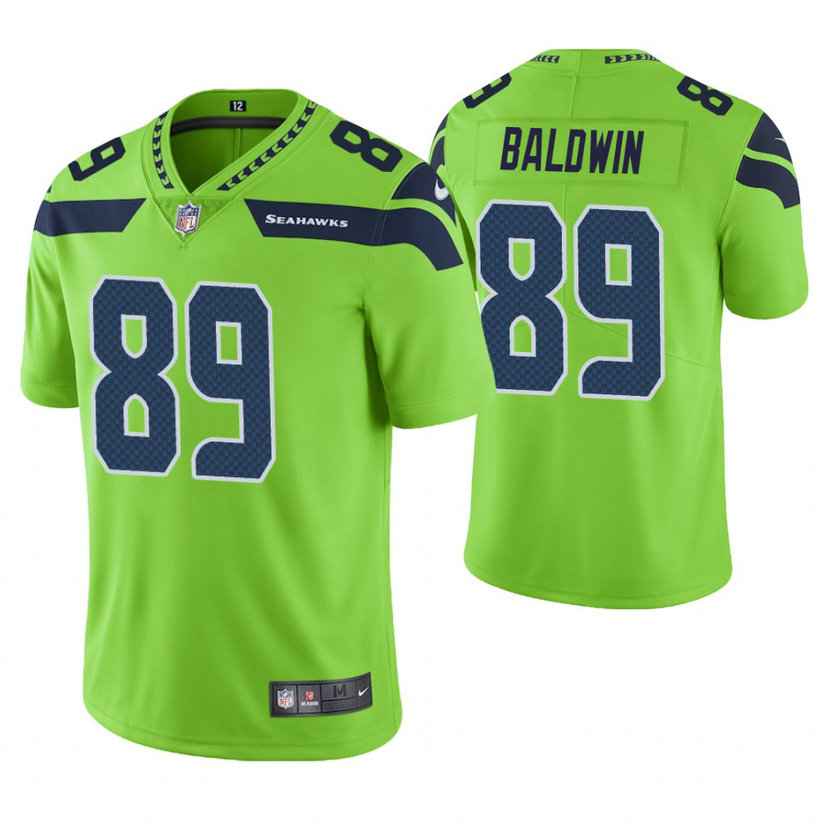 Seattle Seahawks #89 Doug Baldwin Neon Green Vapor Untouchable Color Rush Limited Jersey