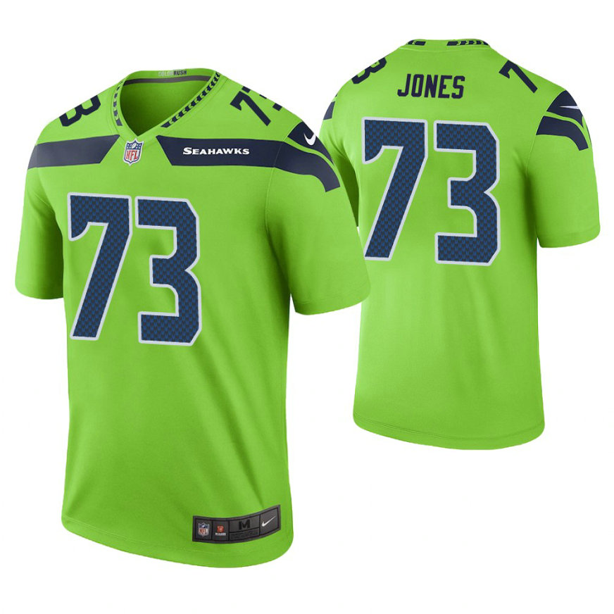 Seattle Seahawks #73 Jamarco Jones Green Color Rush Legend Jersey