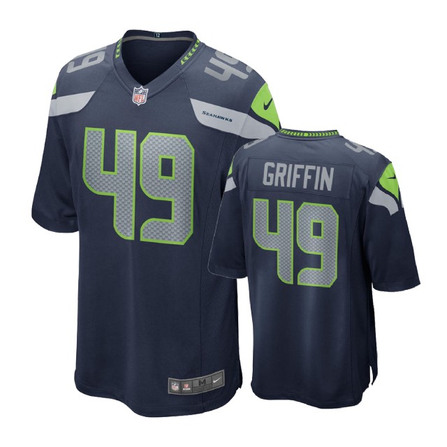 Seattle Seahawks #49 Shaquem Griffin Navy 2018 Draft Pick Game Jersey Seattle Seahawks #49 Shaquem Griffin Navy 2018 Draft Pick Game Jersey