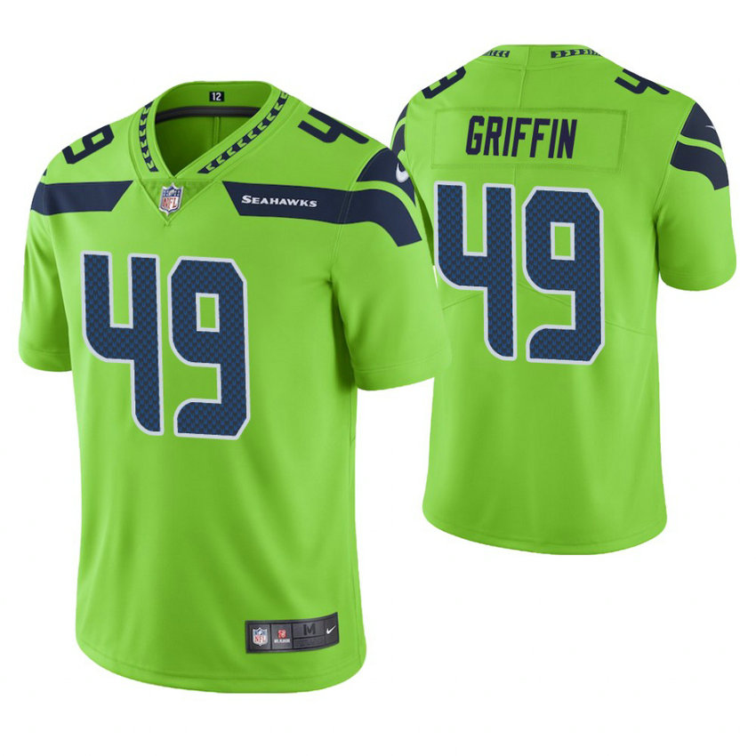 Seattle Seahawks #49 Shaquem Griffin Neon Green Vapor Untouchable Color Rush Limited Jersey Seattle Seahawks #49 Shaquem Griffin Neon Green Vapor Untouchable Color Rush Limited Jersey