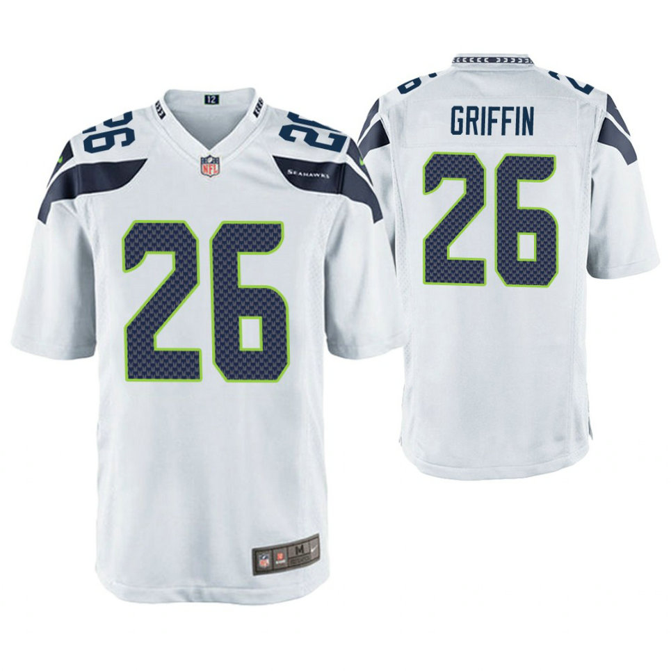 Seattle Seahawks #26 Shaquill Griffin White Game Jersey Seattle Seahawks #26 Shaquill Griffin White Game Jersey