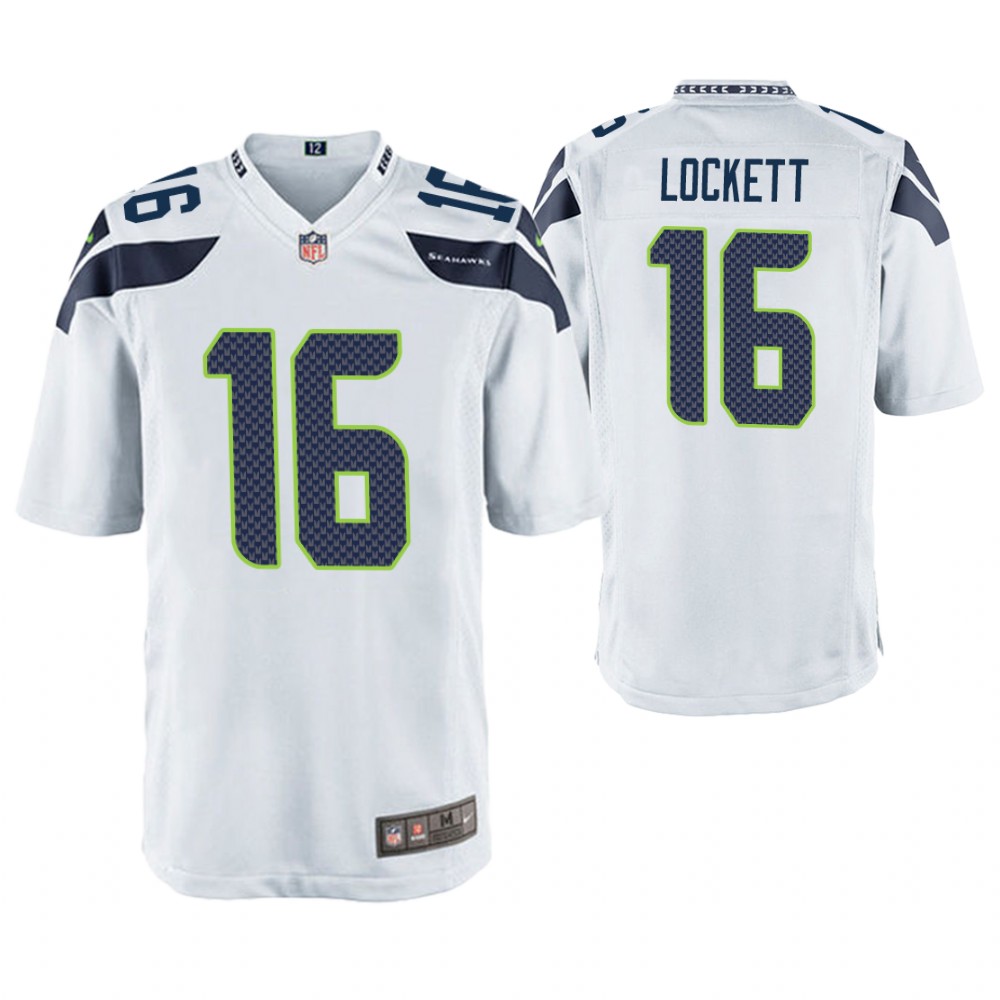 Seattle Seahawks #16 Tyler Lockett White Game Jersey Seattle Seahawks #16 Tyler Lockett White Game Jersey