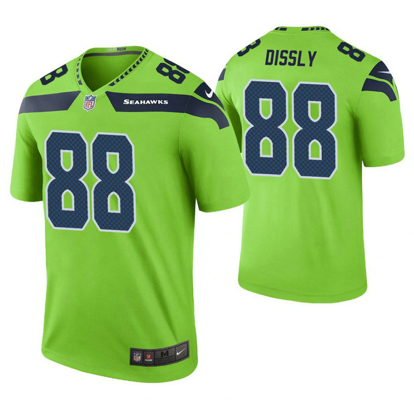 Seattle Seahawks #88 Will Dissly Green Color Rush Legend Jersey Seattle Seahawks #88 Will Dissly Green Color Rush Legend Jersey
