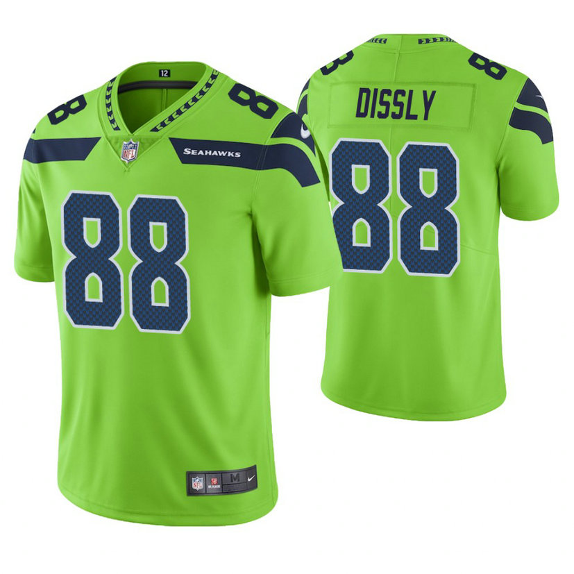 Seattle Seahawks #88 Will Dissly Neon Green Vapor Untouchable Color Rush Limited Jersey Seattle Seahawks #88 Will Dissly Neon Green Vapor Untouchable Color Rush Limited Jersey